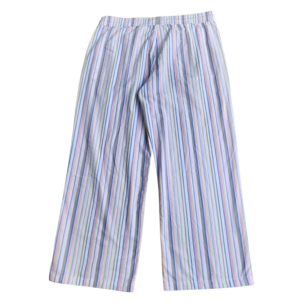 NEW! GAP 2-Pack Women Pink Blue Striped Pajama Sleepwear Pants Soft Cotton Large - Picture 8 of 15